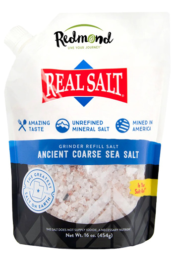 Refill your salt grinder with this mineral-rich, pure coarse sea salt sourced from Utah.